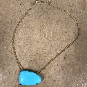 Turquoise Double Chain Kendra Scott Necklace